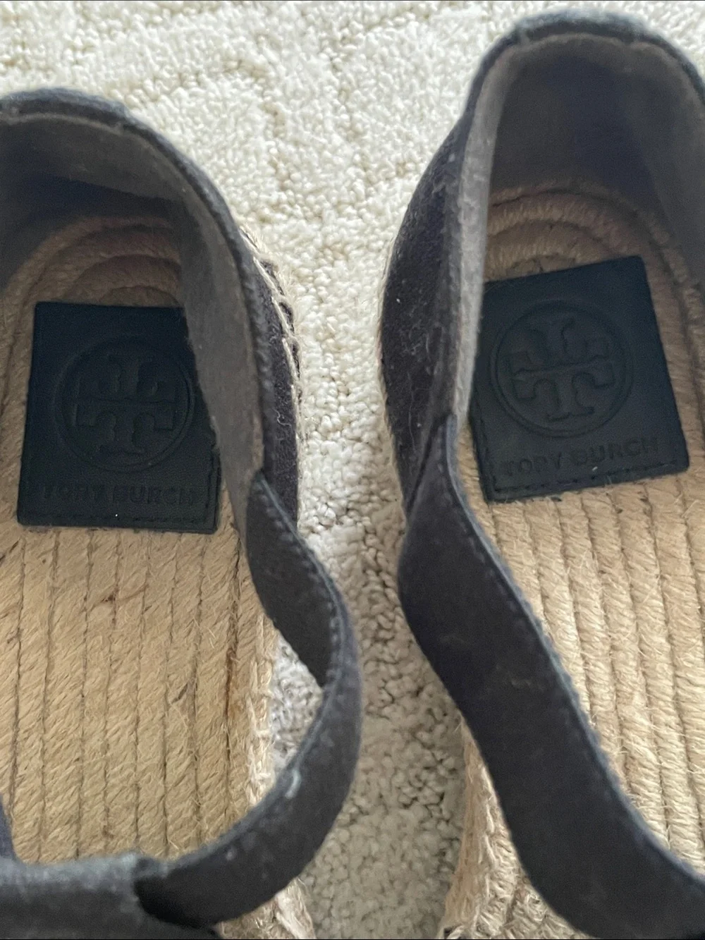 Tory Burch Brown Suede Espadrille Flats